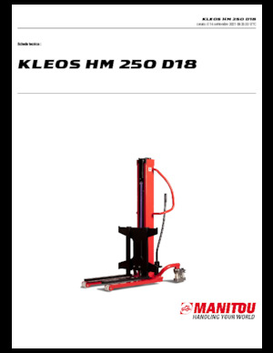 वॉकी स्टेकर Manitou Kleos HM 250 D18