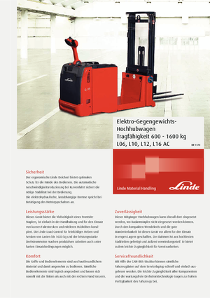 वॉकी स्टेकर Linde L10ac Duplex