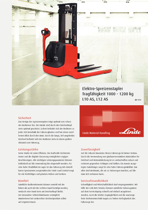 वॉकी स्टेकर Linde L10AS 1912 E