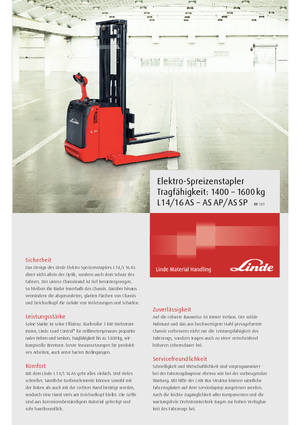 वॉकी स्टेकर Linde L14AS-SP