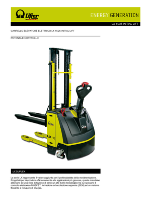 वॉकी स्टेकर PRAMAC Lifter LX 14/25 IL