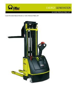 वॉकी स्टेकर PRAMAC Lifter LX 14/50 Triplex-Free Lift