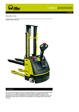 वॉकी स्टेकर PRAMAC Lifter LX 16/35