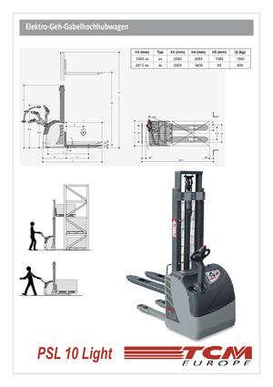वॉकी स्टेकर TCM PSL 10 Light