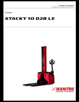 वॉकी स्टेकर Manitou Stacky 10 D28 LE