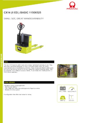 पैलेट जैक PRAMAC Lifter CX 14 Basic GEL