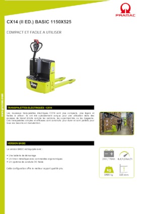 पैलेट जैक PRAMAC Lifter CX 14 Basic GEL