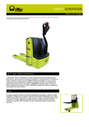 पैलेट जैक PRAMAC Lifter QX 20