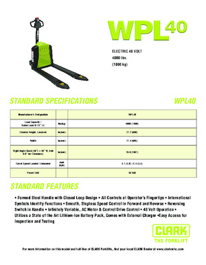 पैलेट जैक Clark WPL 40