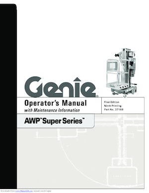 सिंगल वर्टिकल मास्ट बूम लिफ्ट Genie AWP 15 S