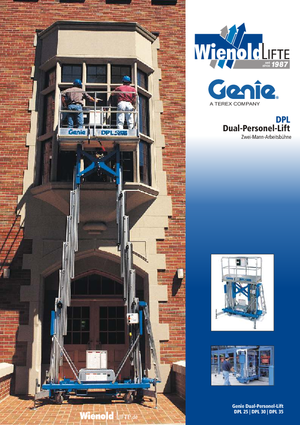 सिंगल वर्टिकल मास्ट बूम लिफ्ट Genie DPL 25 S