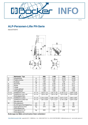 सिंगल वर्टिकल मास्ट बूम लिफ्ट ALP-Lift PH 1300