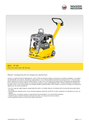 रिवर्सिबल वाइब्रेटरी प्लेट कॉम्पेक्टर Wacker Neuson BPU3750A