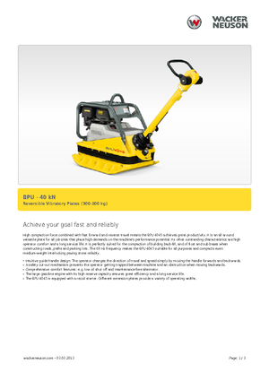रिवर्सिबल वाइब्रेटरी प्लेट कॉम्पेक्टर Wacker Neuson BPU 4045 A