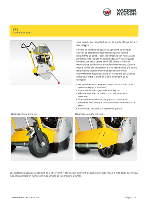 फ्लोर सॉ Wacker Neuson BFS 1345 Az