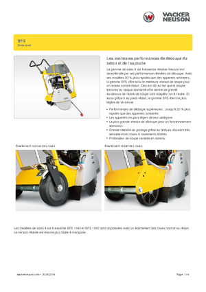 फ्लोर सॉ Wacker Neuson BFS 1345 Az