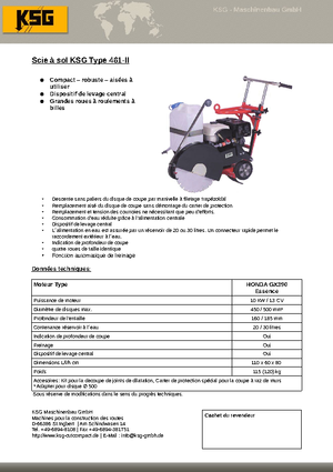 फ्लोर सॉ KSG-Maschinenbau KSG 461