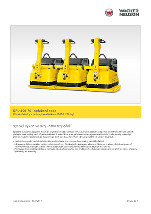सिंगल डायरेक्शन वाइब्रेटरी प्लेट कॉम्पेक्टर Wacker Neuson Koppelsatz für 2 x DPU 100-70