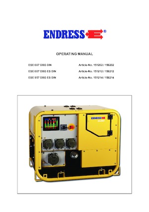 गैसोलीन पावर जनरेटर Endress ESE 607 DBG ES DIN Super Silent
