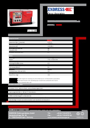 गैसोलीन पावर जनरेटर Endress ESE 908 DBG ES ISO Duplex Silent