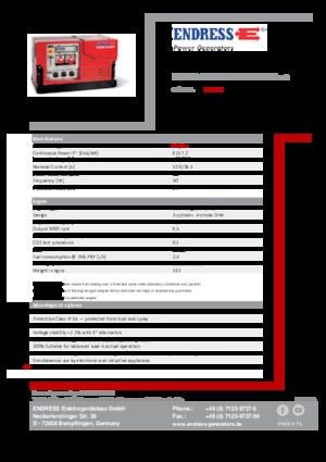 गैसोलीन पावर जनरेटर Endress ESE 908 DBG ES ISO Duplex Silent