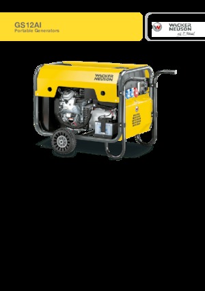 गैसोलीन पावर जनरेटर Wacker Neuson GS12AI