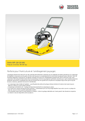 सिंगल डायरेक्शन वाइब्रेटरी प्लेट कॉम्पेक्टर Wacker Neuson WP 2050 W