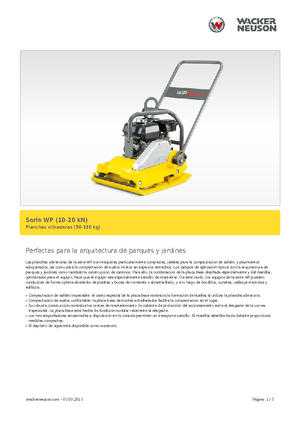 सिंगल डायरेक्शन वाइब्रेटरी प्लेट कॉम्पेक्टर Wacker Neuson WP 2050 W