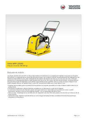 सिंगल डायरेक्शन वाइब्रेटरी प्लेट कॉम्पेक्टर Wacker Neuson WPP 1540 W