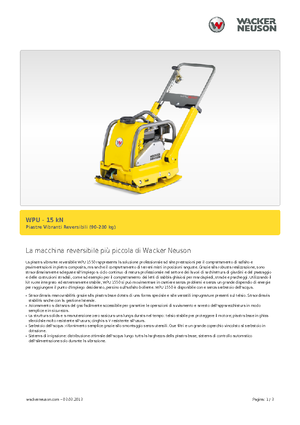 सिंगल डायरेक्शन वाइब्रेटरी प्लेट कॉम्पेक्टर Wacker Neuson WPU 1550 A