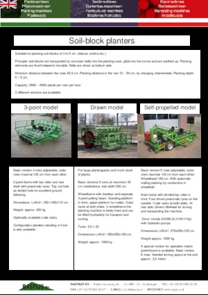 प्लांटिंग मशीन Basrijs Soil-block planter self-propelled 5 rows