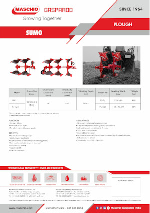 प्लाउ Maschio SUMO 2+1MB