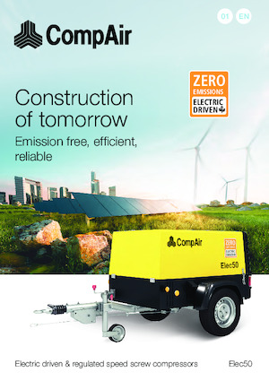पोर्टेबल एयर कंप्रेसर - डीजल, इलेक्ट्रिक, गैसोलीन CompAir Elec50 