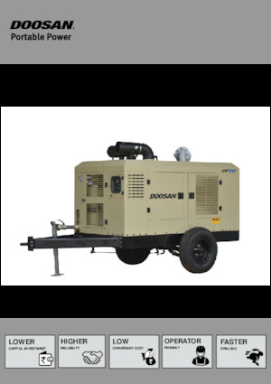 पोर्टेबल एयर कंप्रेसर - डीजल, इलेक्ट्रिक, गैसोलीन Doosan VHP550C