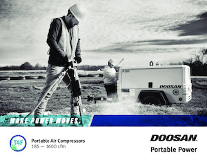 पोर्टेबल एयर कंप्रेसर - डीजल, इलेक्ट्रिक, गैसोलीन Doosan XP375WCU-T2