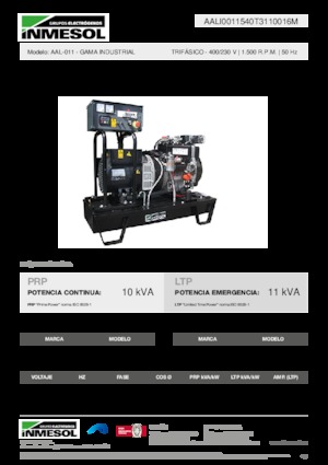 डीजल पावर जनरेटर INMESOL AAL-011