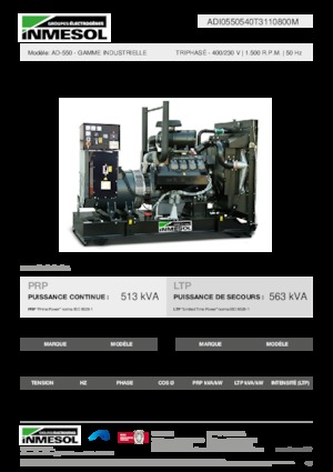 डीजल पावर जनरेटर INMESOL AD-550