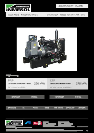 डीजल पावर जनरेटर INMESOL AI-275