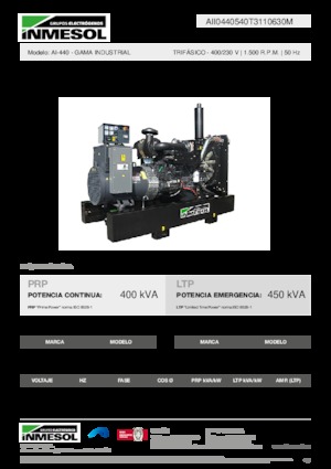 डीजल पावर जनरेटर INMESOL AI-440