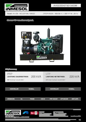 डीजल पावर जनरेटर INMESOL AV-220