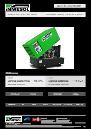 डीजल पावर जनरेटर INMESOL BL-011