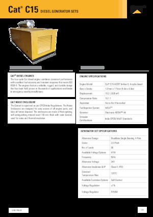 डीजल पावर जनरेटर Caterpillar C15-550