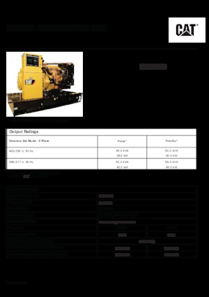 डीजल पावर जनरेटर Caterpillar C3.3-DE 50