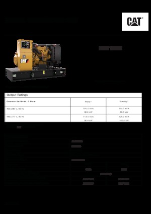 डीजल पावर जनरेटर Caterpillar C4.4-DE 110