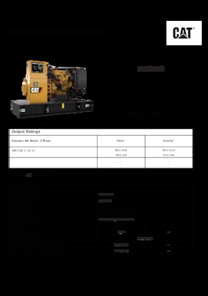 डीजल पावर जनरेटर Caterpillar C4.4-DE 65