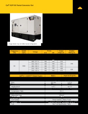डीजल पावर जनरेटर Caterpillar XQP150