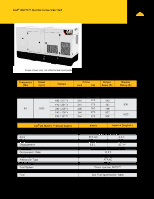 डीजल पावर जनरेटर Caterpillar XQP275