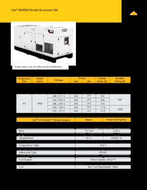 डीजल पावर जनरेटर Caterpillar XQP500