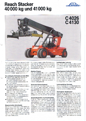 रीच स्टेकर Linde C 4026 CH/4
