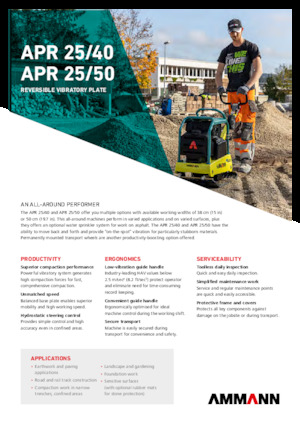 रिवर्सिबल वाइब्रेटरी प्लेट कॉम्पेक्टर Ammann APR 2540